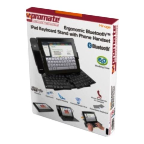 Promate Mirage iPad Ergonomic Bluetooth? Keyboard Stand with Phone Handset