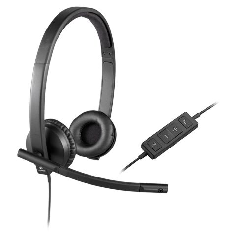 Logitech H570E Stereo USB Headset - Black