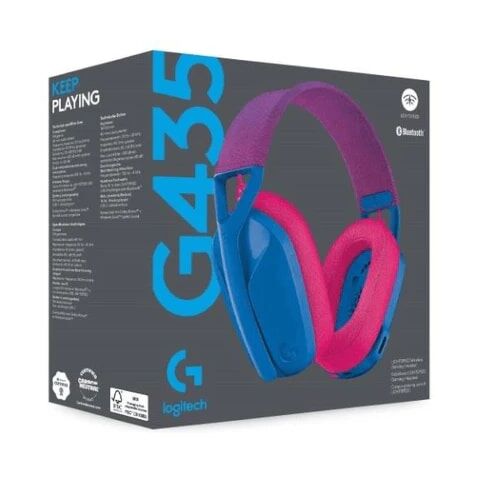Logitech G435 Lightspeed Wireless Gaming Headset Blue and Raspberry