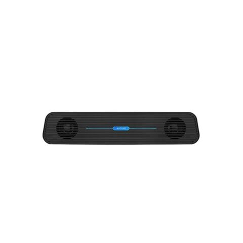 Astrum SM120 USB Sound Bar with Blue Led Light Aux Built-In and Dual Speaker Black