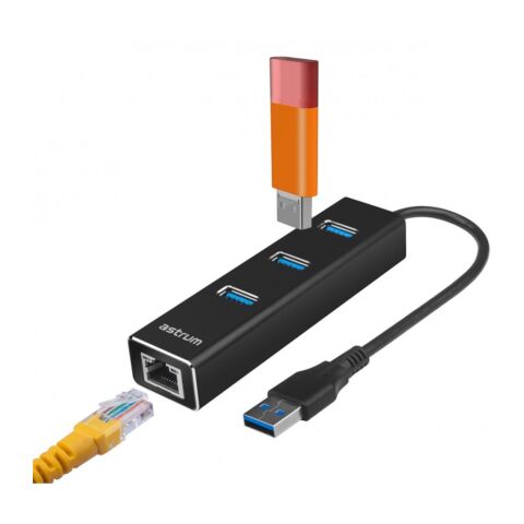 Astrum DA580 USB 3.0 HUB + Ethernet Adapter
