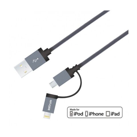 Astrum AC330 Charge / Sync Cable 8pin + 13 pin Titanium