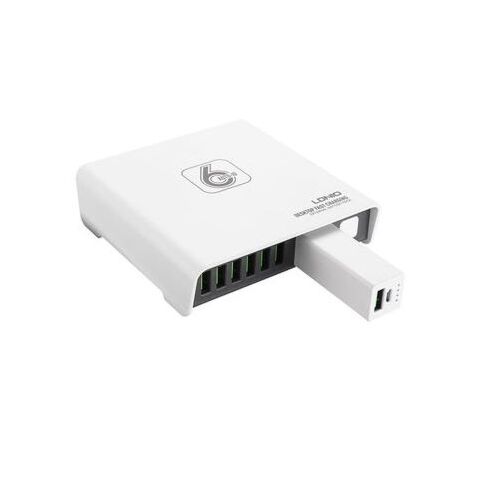 USB 6P Desktop Charger with Power Bank