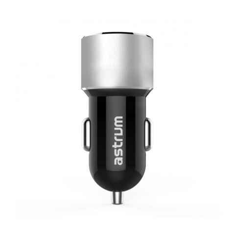Astrum CC340 Car Charger Dual USB 4.8 Amps + Micro USB Cable Silver