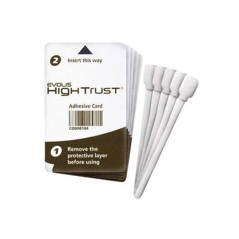 Evolis Regular Cleaning Kit with 5 Adhesive Cards and Swabs ACL001