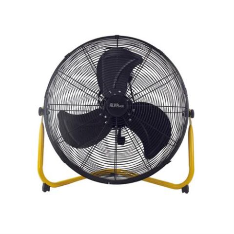 Alva Air 50cm Black With Yellow 160w Floor Fan