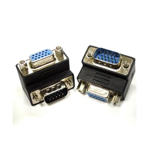 VGA Male To VGA Female RA 90 Degree ADAP