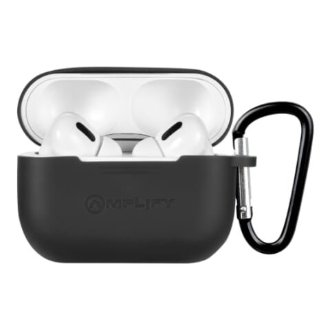 Amplify Note X Series TWS Earphones + Charging Case - White Case + Black Cover