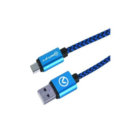 Amplify Linked Series Micro USB Cable 2meter Black and Blue