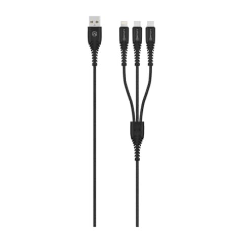 Amplify Linked Series 3-in-1 Charging Cable Black