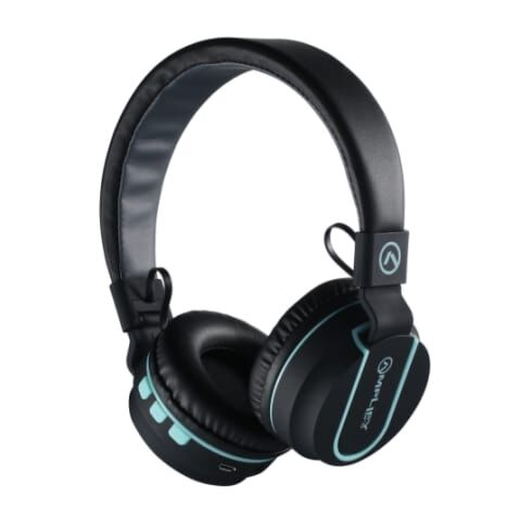 Amplify Fusion Series Bluetooth Wireless Headphones in Black and Blue with FM Radio