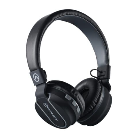 Amplify Fusion Series Bluetooth Wireless Headphones in Black and Grey with FM Radio