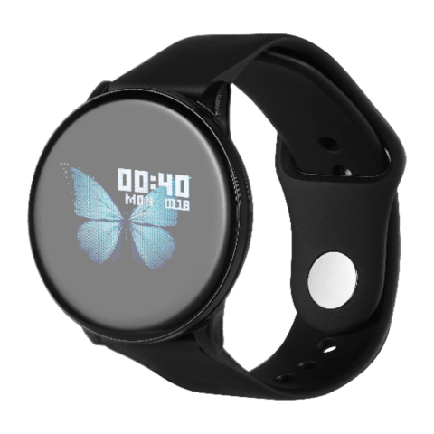 Amplify Compete series fitness watch round face  in PDQ - Bl