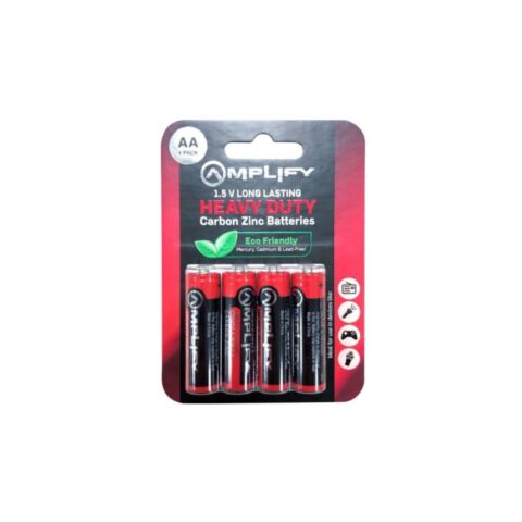 Amplify Heavy Duty AA Carbon Zinc 4 Pack Batteries