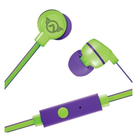 Amplify Sport Quick Series Earbuds with Mic - Green and Purple