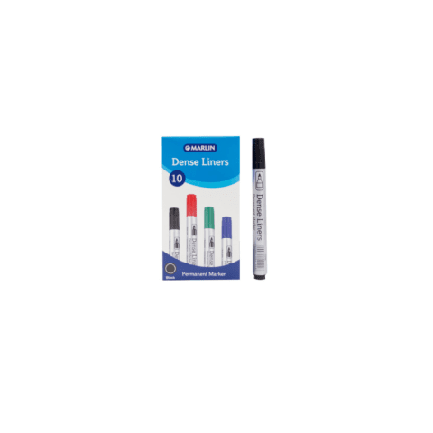 Marlin Dense Permanent Markers 10's Black
