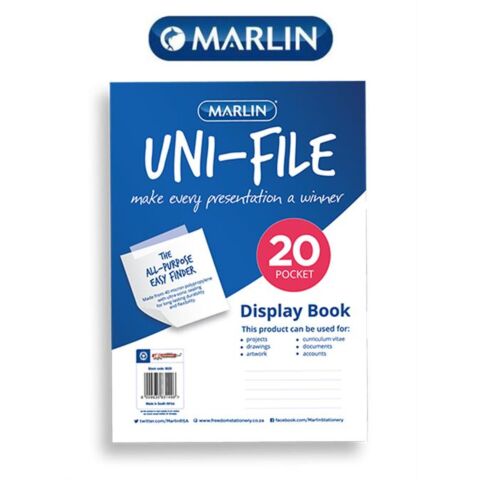 Marlin Uni-File A4 Flip File 20 Page