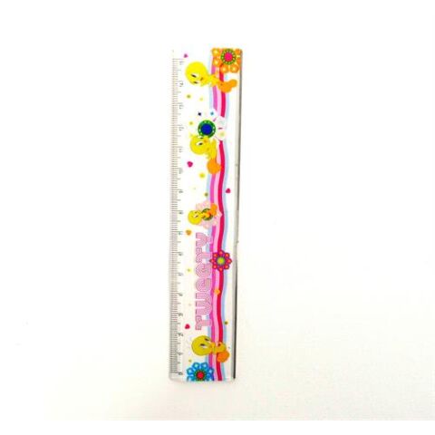 Tweety 15cm Ruler +Steel Cutting Edge