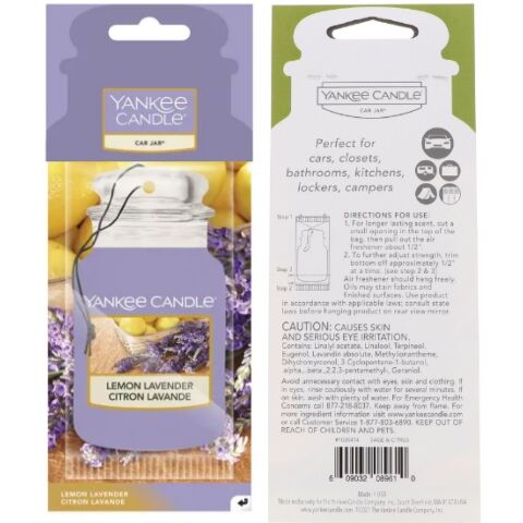 Yankee Candle Lemon Lavender Card Jar Retail Box No
