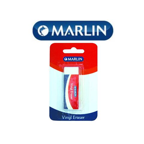 Marlin Vinyl Eraser 60 X 20 X 10mm Single Blister Pack