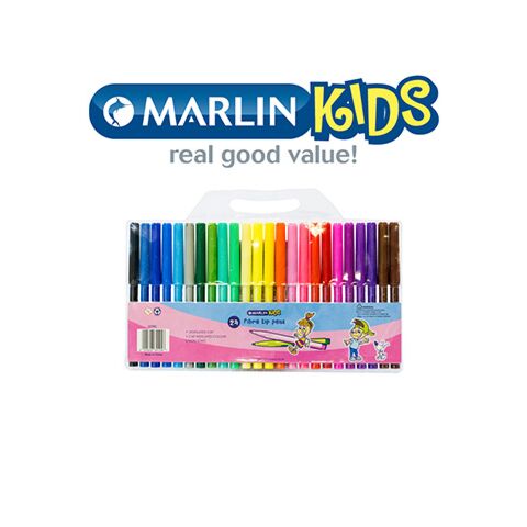 Marlin Kids Fibre Tip Pens 24