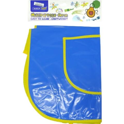 Marlin Multi Purpose Kids Plastic Aprons Blue Made From Durable Plastic Material
