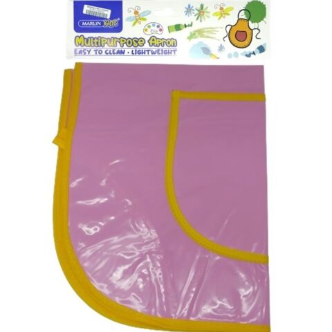 Marlin Multi Purpose Kids Plastic Aprons Pink Made From Durable Plastic Material
