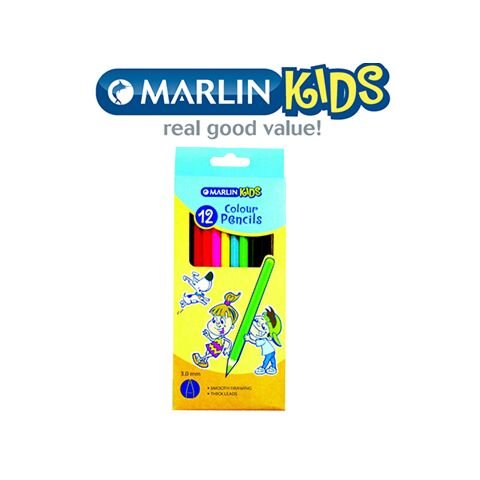 Marlin Kids Colour Pencils Long ( Pack of 12 )
