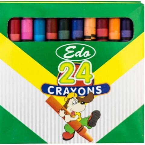 Edo Wax Crayons 8mm Pack Of 24