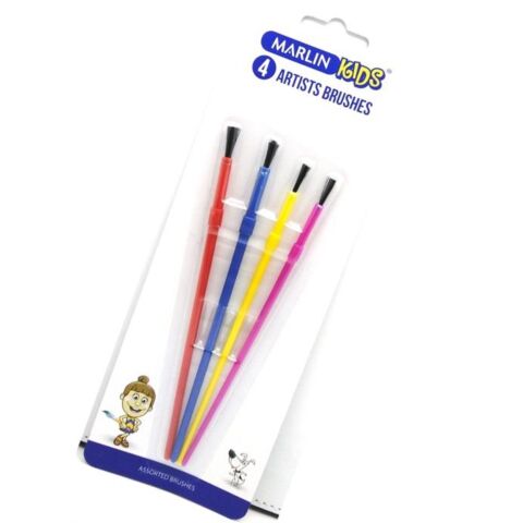 Marlin Artist Brush Set Plastc X4 - 3 Sizes