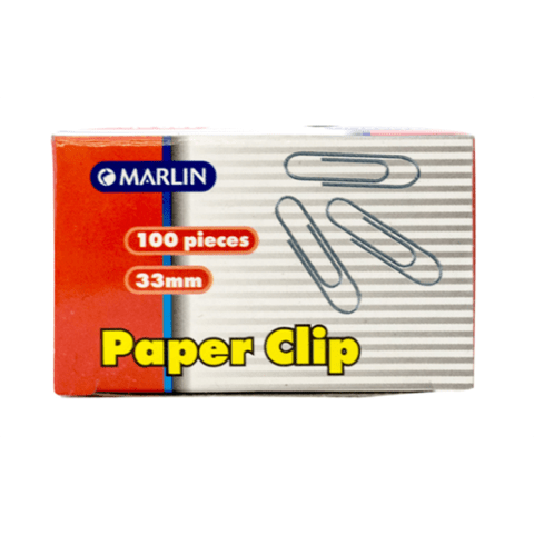 Marlin Paper Clips Silver 33mm Box