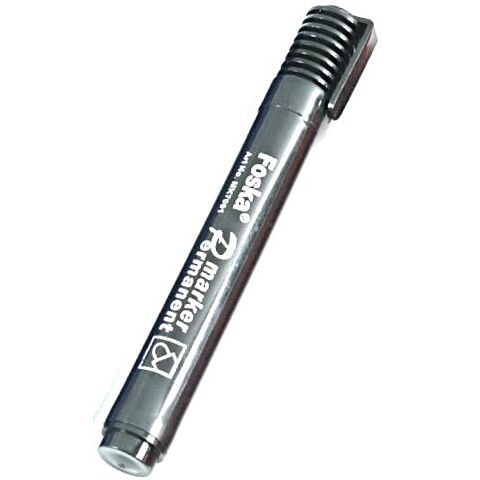 Foska Single Black Permanent Markers-Colour Black