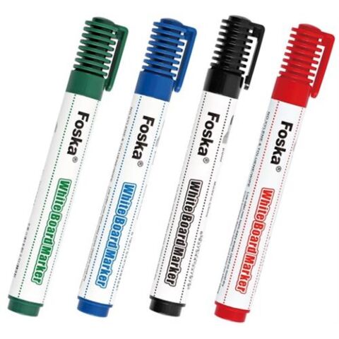 Foska 4 Pack Whiteboard Markers - Red