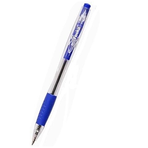 Foska Ballpoint Pen Push Type Retractable Single Blue- 1.0mm Point