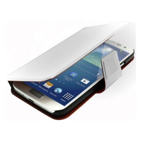 Promate Zimba-S4 Premium Book-Style Flip Leather Case with Card Insert for Samsung Galaxy S4-White Retail Box 1 Year Warranty