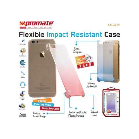 Promate Cloud-i6 Ultra-Slim Snap-On Case with dual transparent colors For iPhone 6 