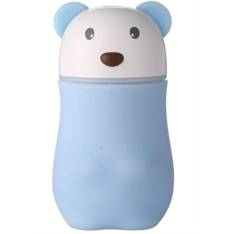 Casey Lovely Bear Shaped Multifunctional Portable 180ml USB Humidifier Air Purifier Mist Maker with LED light For Home Office and Car-Blue Retail Box No warranty