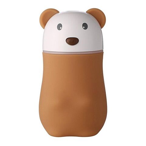 Casey Lovely Bear Shaped Multifunctional Portable 180ml USB Humidifier Air Purifier Mist Maker with LED light For Home Office and Car-Brown Retail Box No warranty