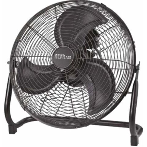 Alva Air 40cm Metal Floor Fan Matte Black - High Velocity Air Flow