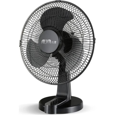 Alva 40cm Plastic Desk Fan Black 45w