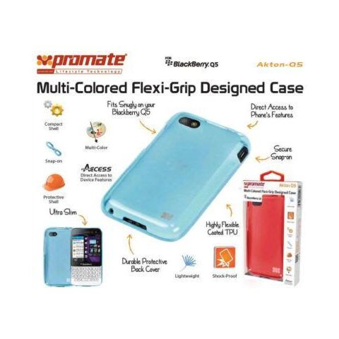 Promate Akton-Q5 Blackberry Q5 Multi-colored flexi-grip designed case Colour: Black