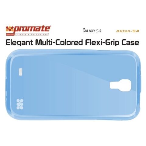 Promate Akton-S4 Elegant Multi-Colored Flexi-Grip Case for Samsung Galaxy S4-Blue Retail Box 1 Year Warranty