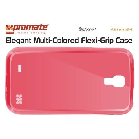 Promate Akton-S4 Elegant Multi-Colored Flexi-Grip Case for Samsung Galaxy S4-Red Retail Box 1 Year Warranty
