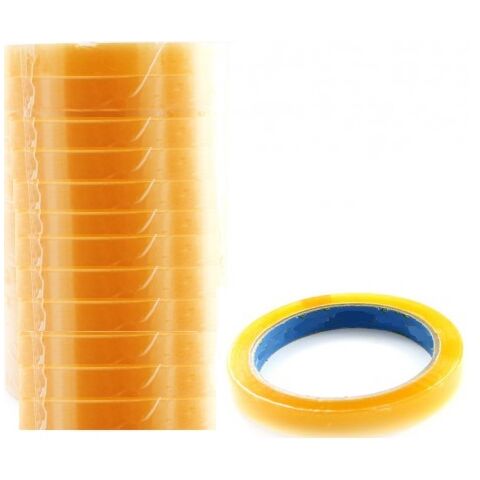 Brainware Office and Student Clear Tape 12mm x 30m large Core Shrink Wrap ( Pack of 24 )