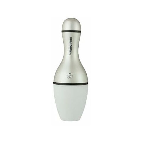 Casey Bowling Bottle Shaped Multifunctional Portable 150ml USB Humidifier Air Purifier Mist Maker with LED light For Home Office and Car-White and Black Retail Box No warranty