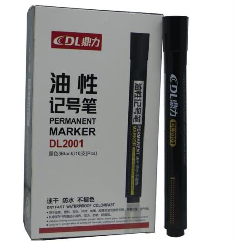 DLOffice Permanent Markers Pack of 10 Black