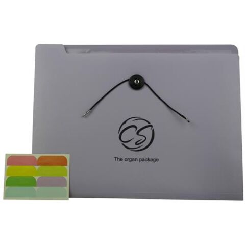 Brainware 8 Compartment Expanding File Organiser Purple