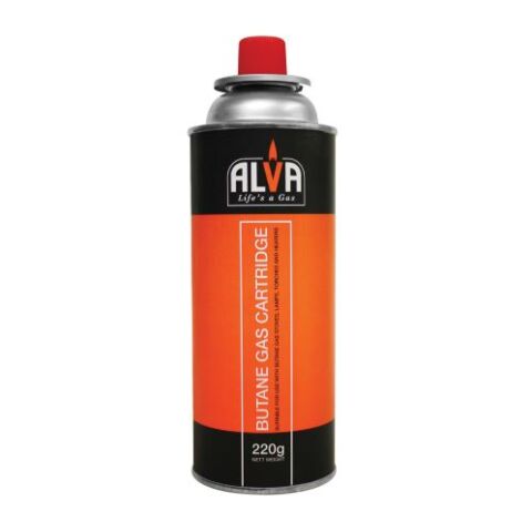 Alva 220g Butane Gas for Alva Stoves CCR101 and CCR102 - Suitable for use with Butane gas stoves