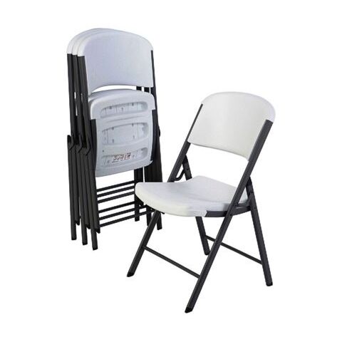 UniQue Steel Folding Chair size 430x450x835mm-White