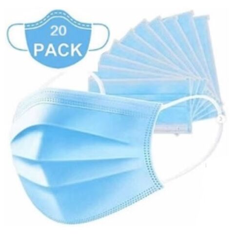 Casey 3 Ply Disposable Face Mask with Earloop 20 Per Pack - Non-Woven